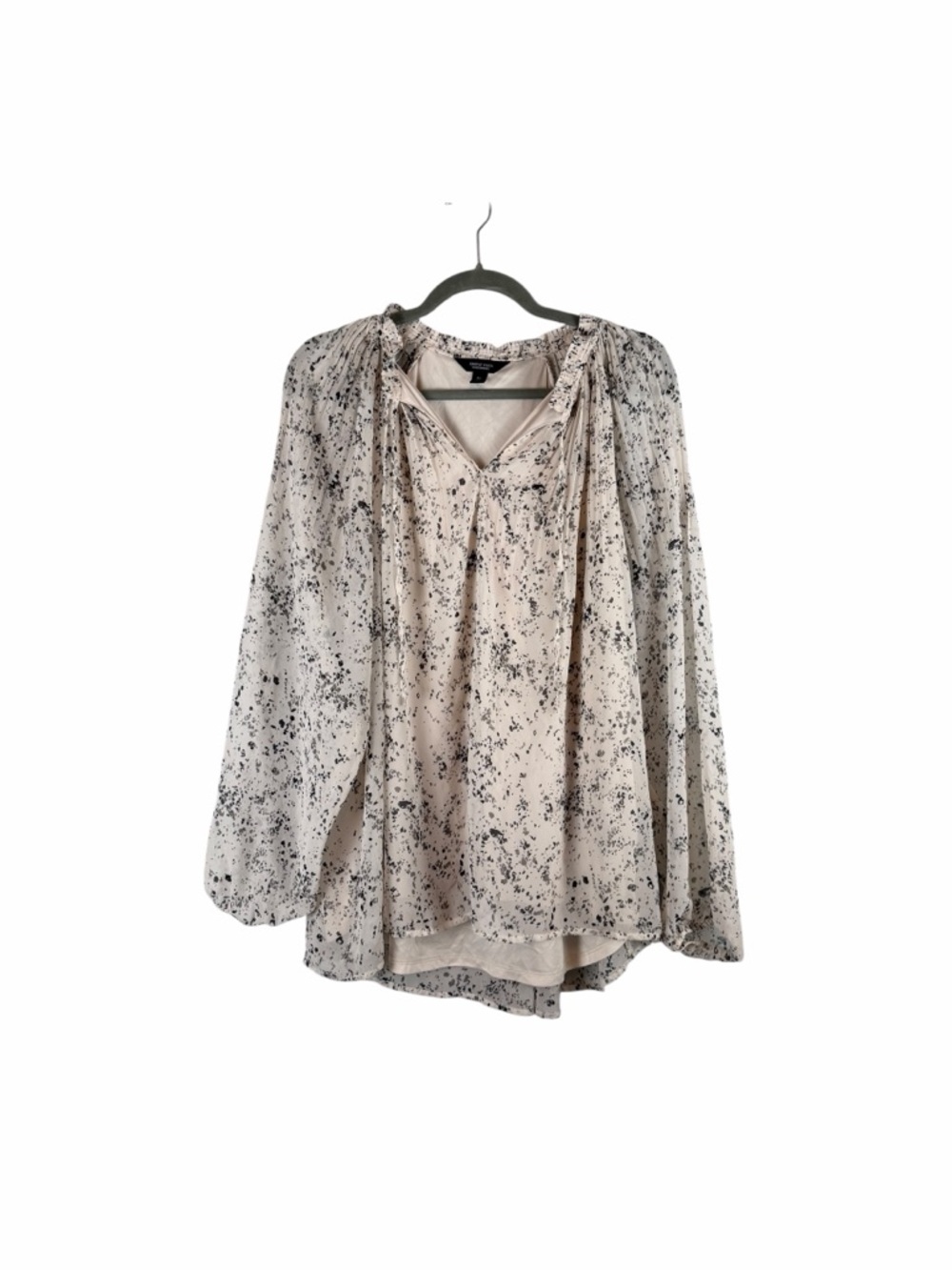 Simply Vera Vera Wang Abstract Splatter Print Peasant Blouse Size XL